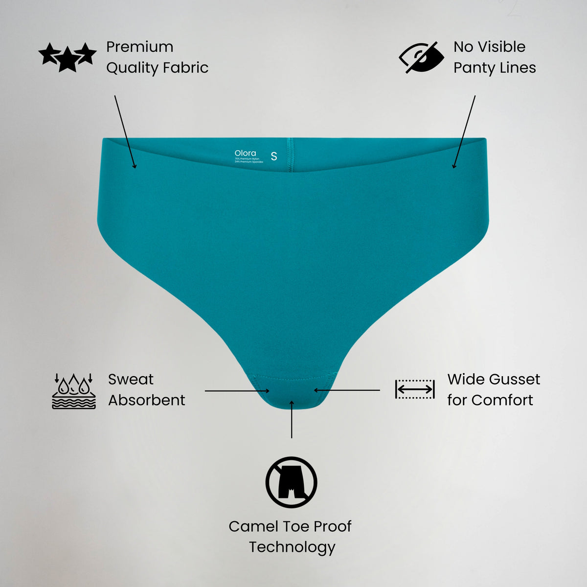 Olora Invisible Camel Toe Thong